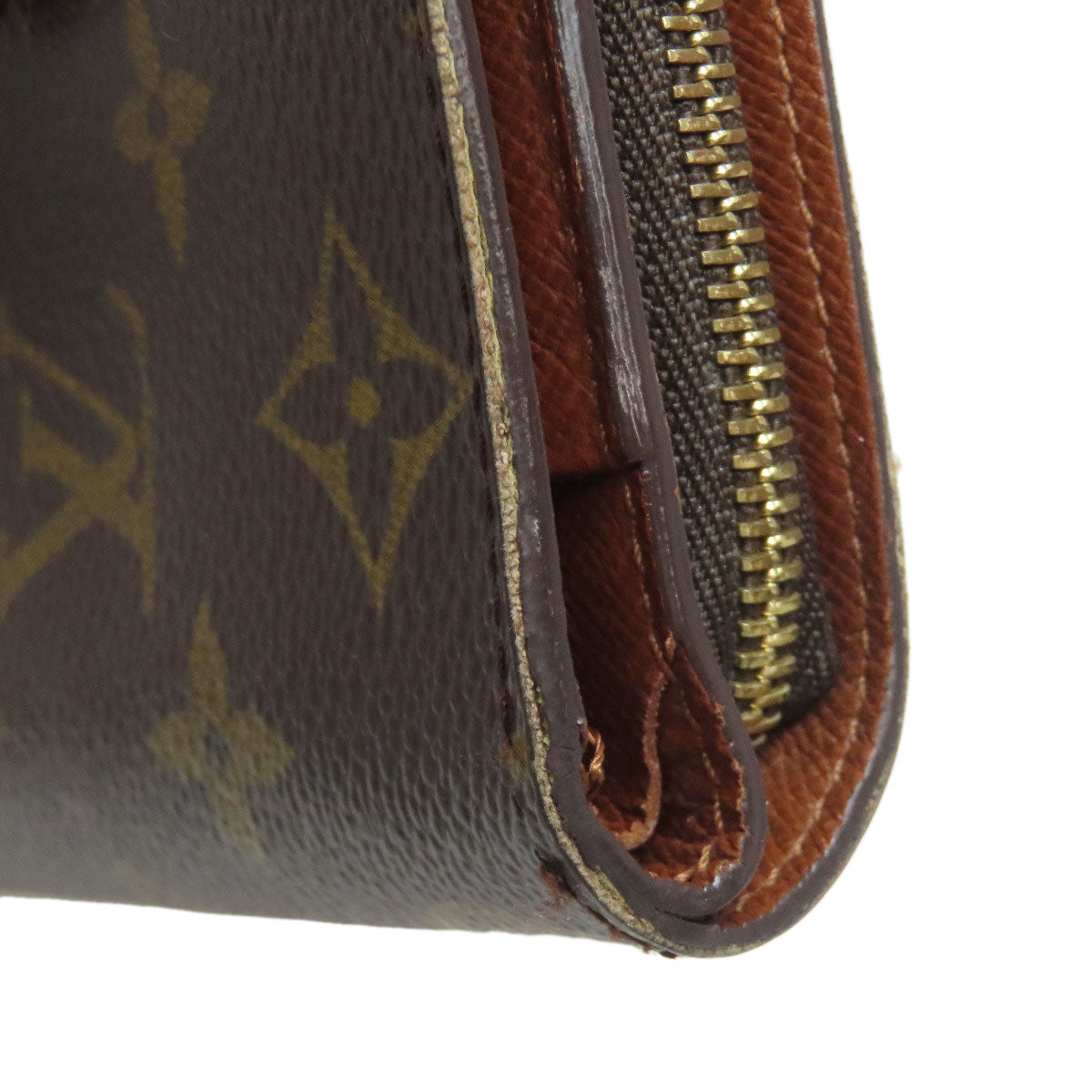 LOUIS VUITTON Bifold Wallet M61667 Monogram canvas Brown Compact zip