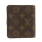 LOUIS VUITTON Bifold Wallet M61667 Monogram canvas Brown Compact zip