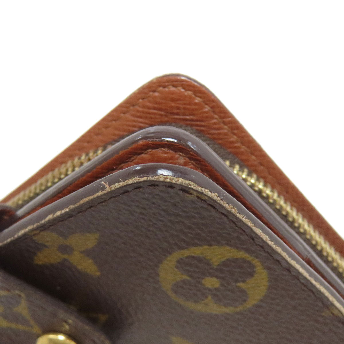 LOUIS VUITTON Bifold Wallet M61667 Monogram canvas Brown Compact zip