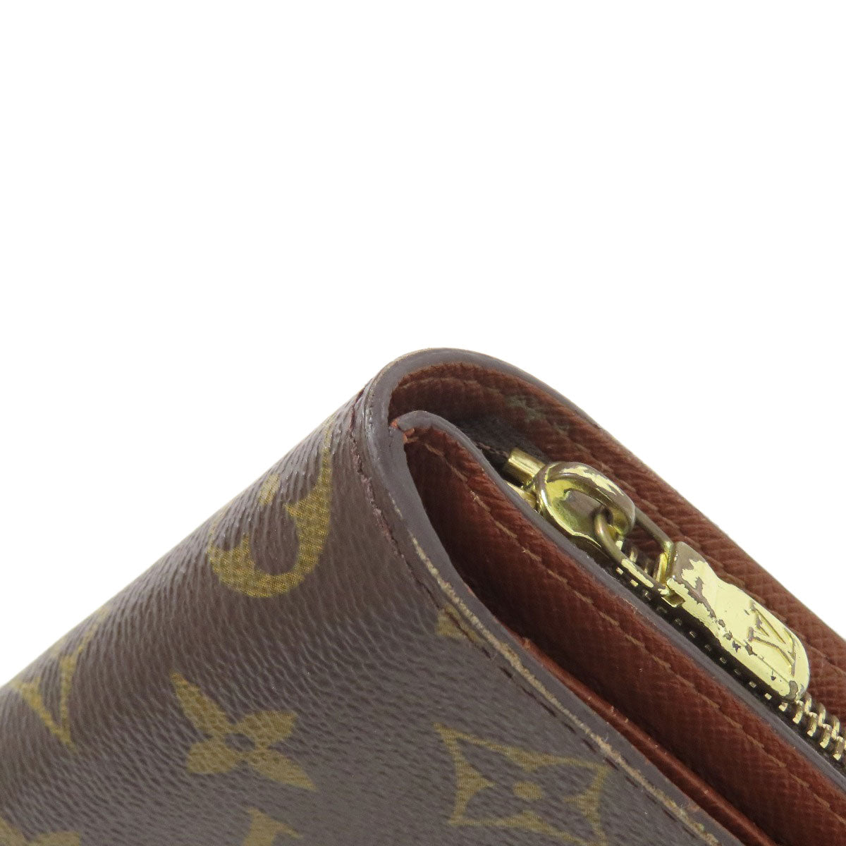 LOUIS VUITTON Bifold Wallet M61667 Monogram canvas Brown Compact zip