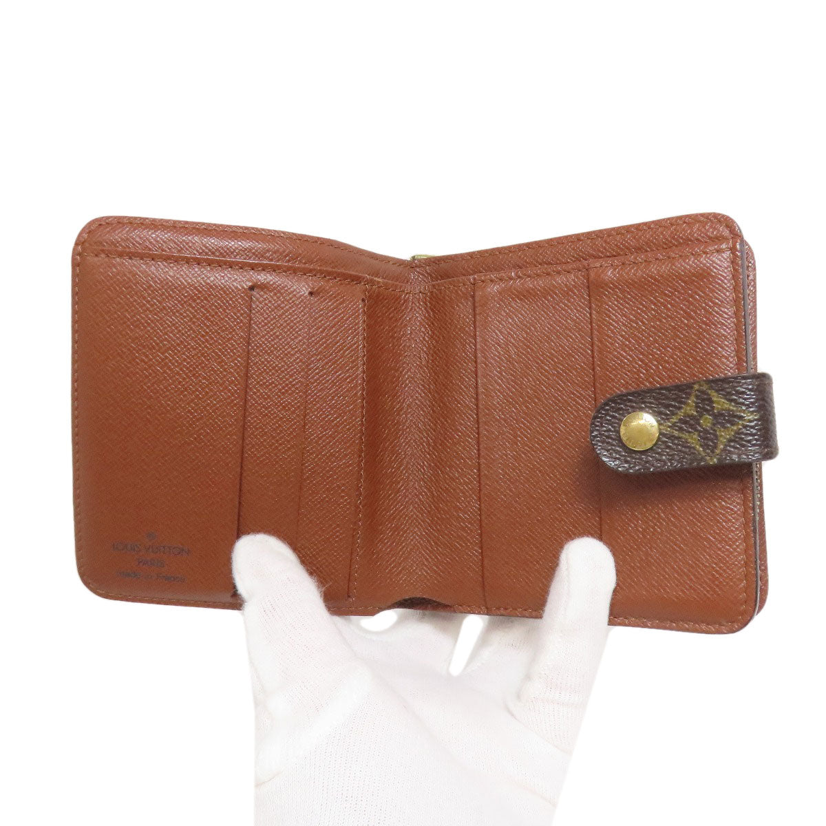 LOUIS VUITTON Bifold Wallet M61667 Monogram canvas Brown Compact zip