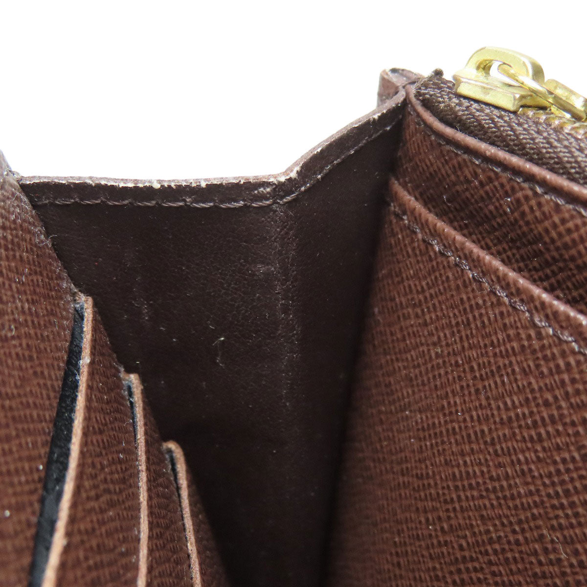 LOUIS VUITTON Long Wallet Purse N63209 Damier canvas Brown Portefeuille Sara