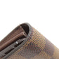 LOUIS VUITTON Long Wallet Purse N63209 Damier canvas Brown Portefeuille Sara