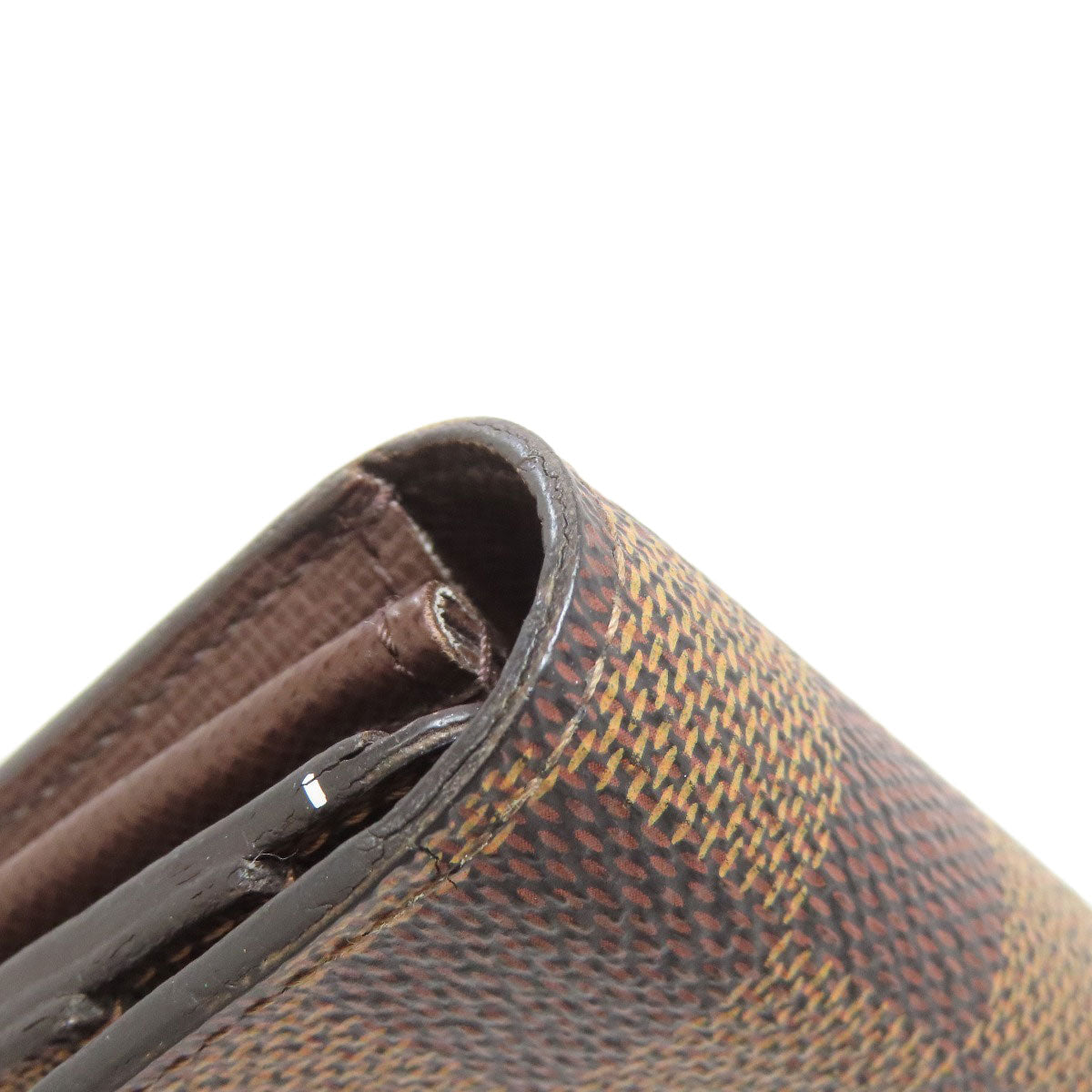 LOUIS VUITTON Long Wallet Purse N63209 Damier canvas Brown Portefeuille Sara