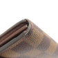 LOUIS VUITTON Long Wallet Purse N63209 Damier canvas Brown Portefeuille Sara