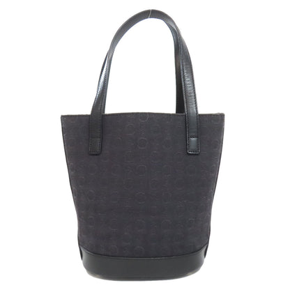 CELINE Handbag canvas black C Macadam