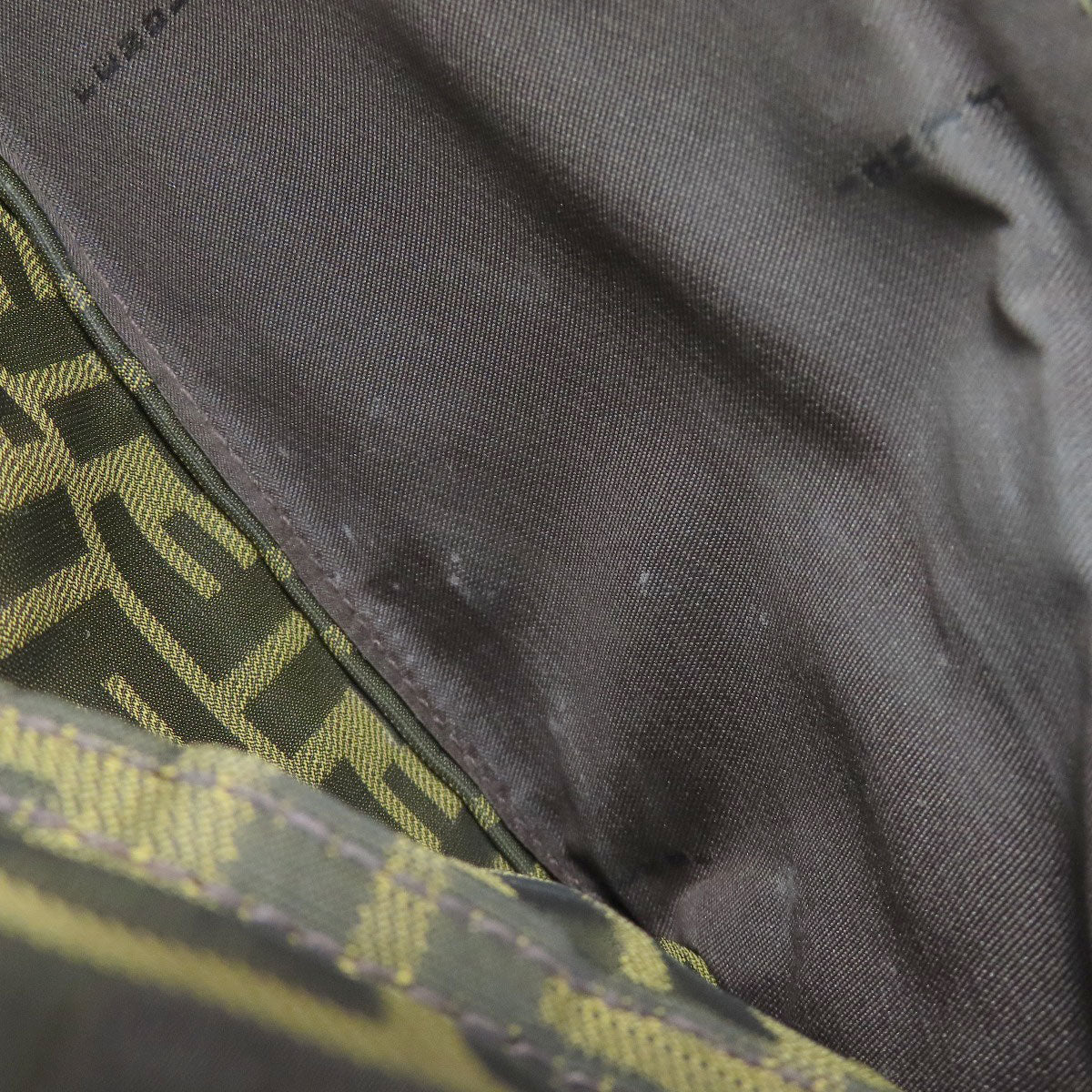 FENDI Handbag canvas Brown Zucca Pattern