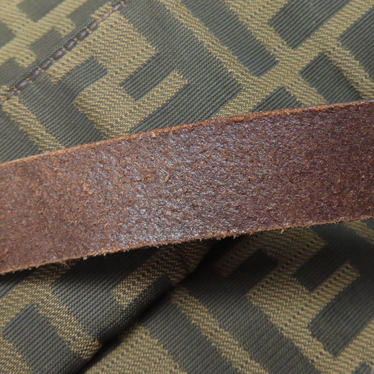 FENDI Handbag canvas Brown Zucca Pattern