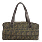 FENDI Handbag canvas Brown Zucca Pattern