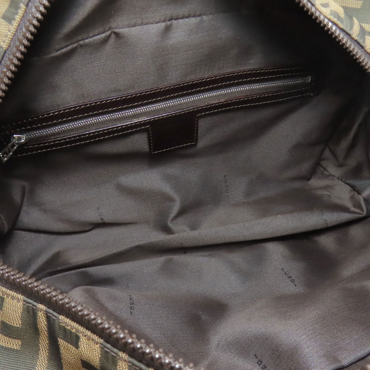 FENDI Handbag canvas Brown Zucca Pattern