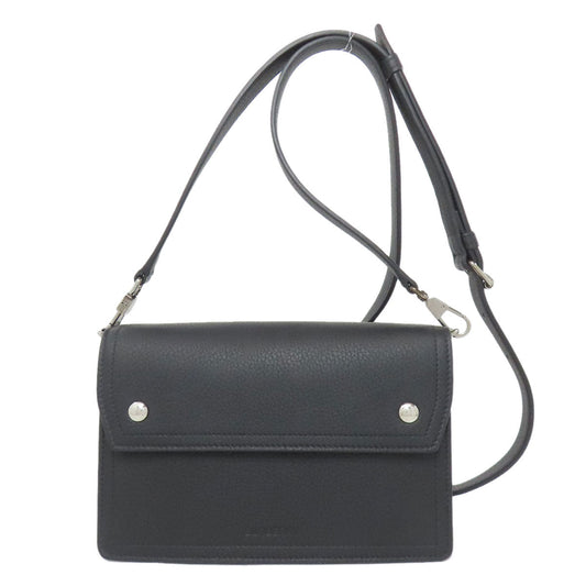 BURBERRY Shoulder Bag leather black logo