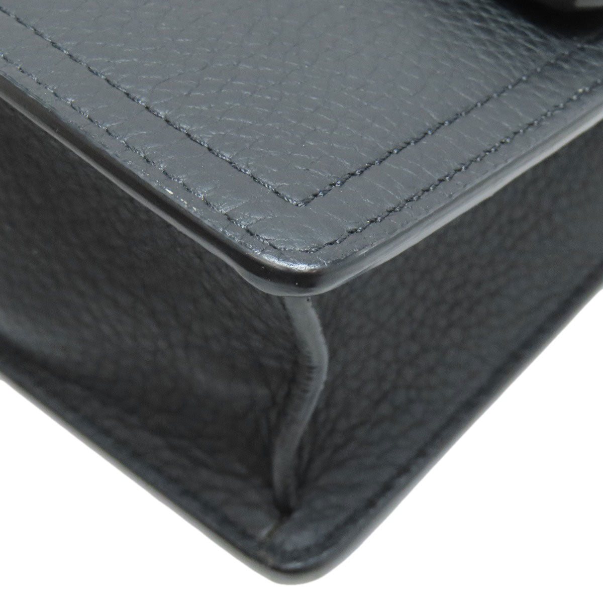 BURBERRY Shoulder Bag leather black logo