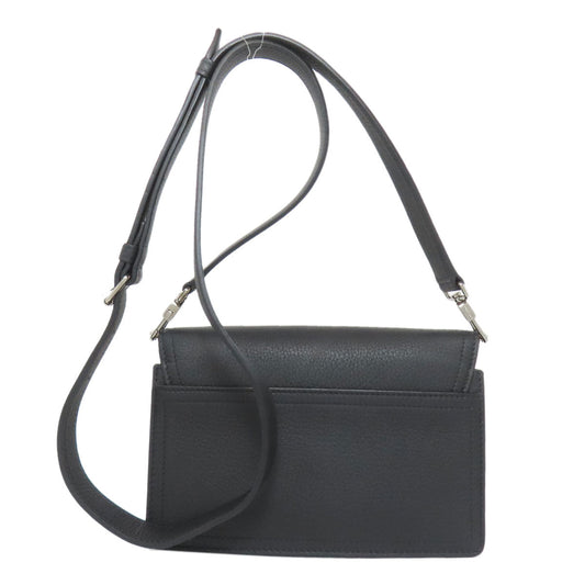 BURBERRY Shoulder Bag leather black logo