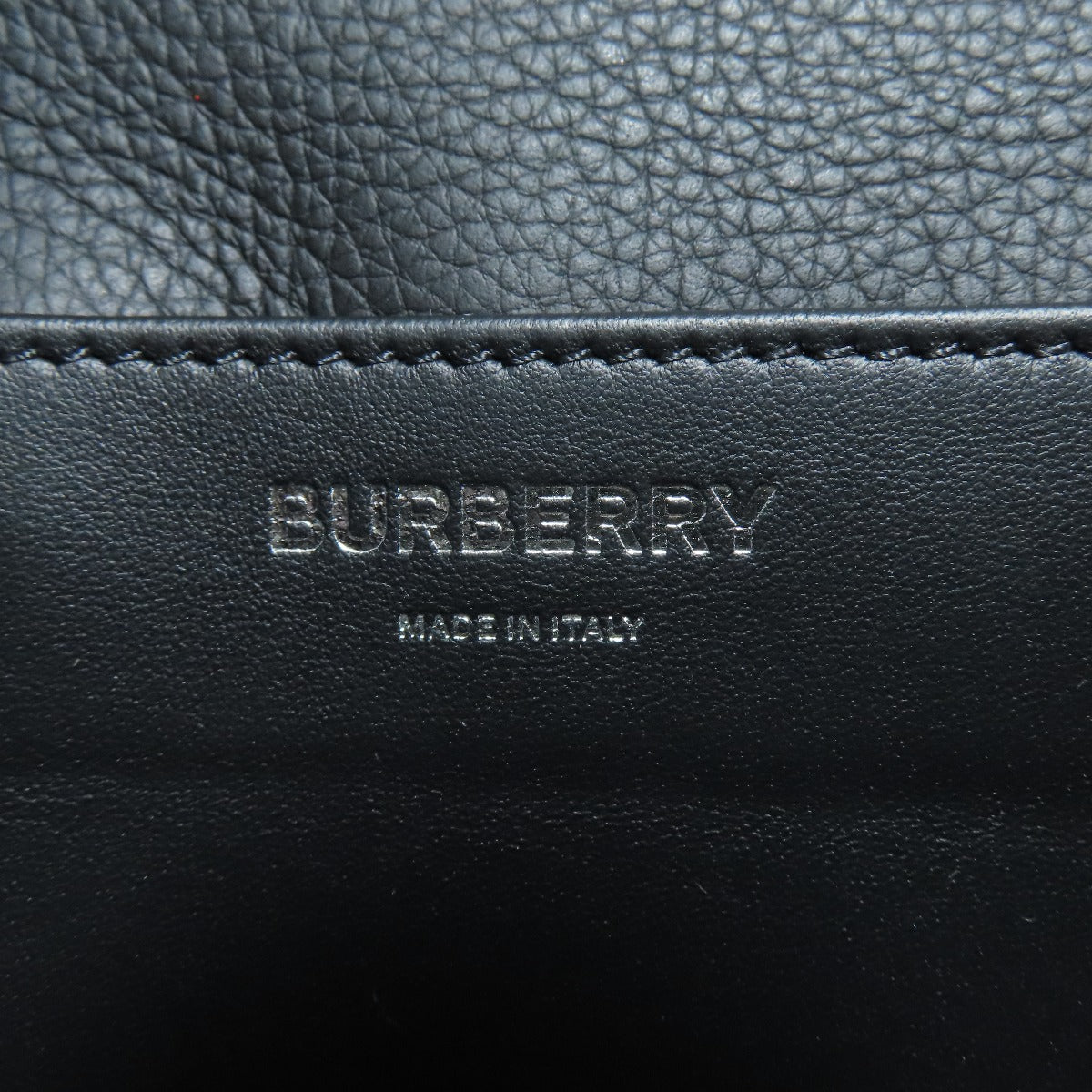 BURBERRY Shoulder Bag leather black logo