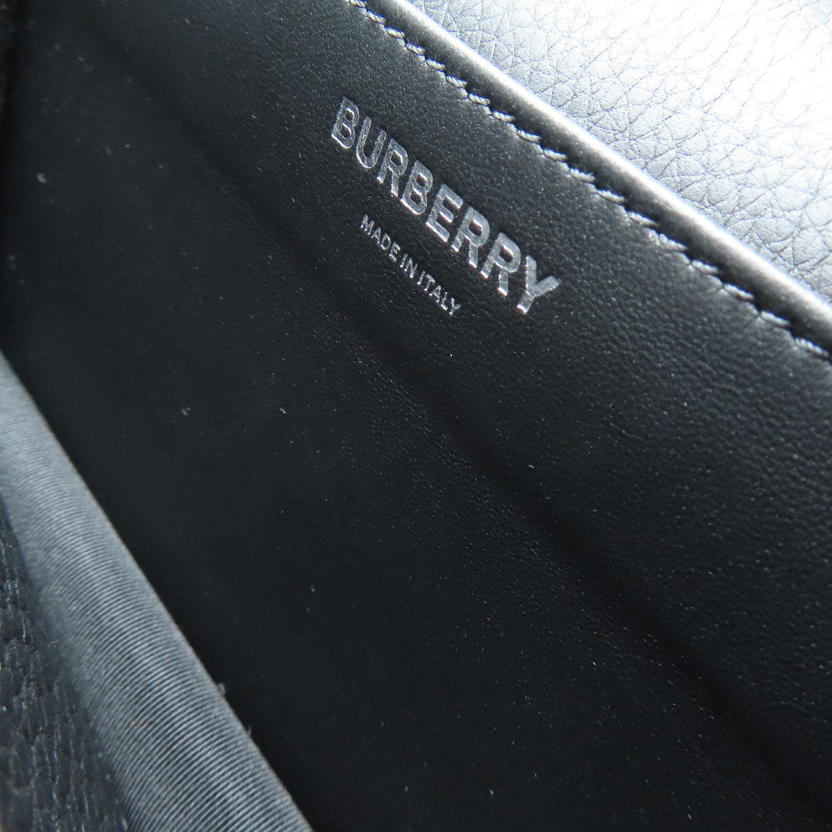 BURBERRY Shoulder Bag leather black logo