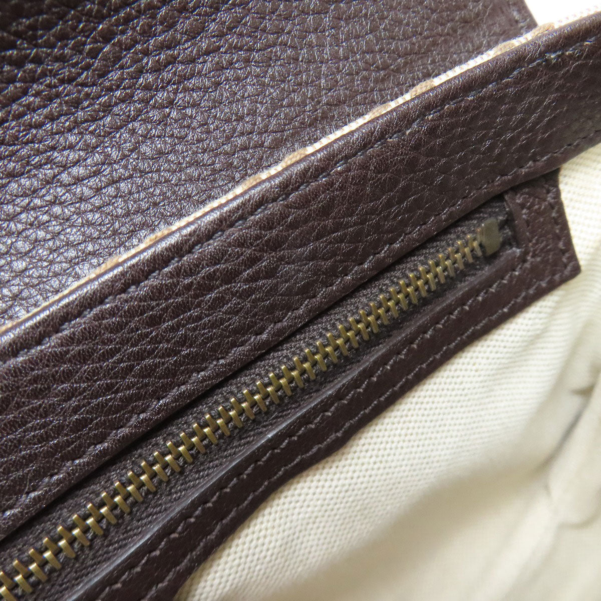 GUCCI Shoulder Bag 251820 canvas Brown Diamante ChainShoulder