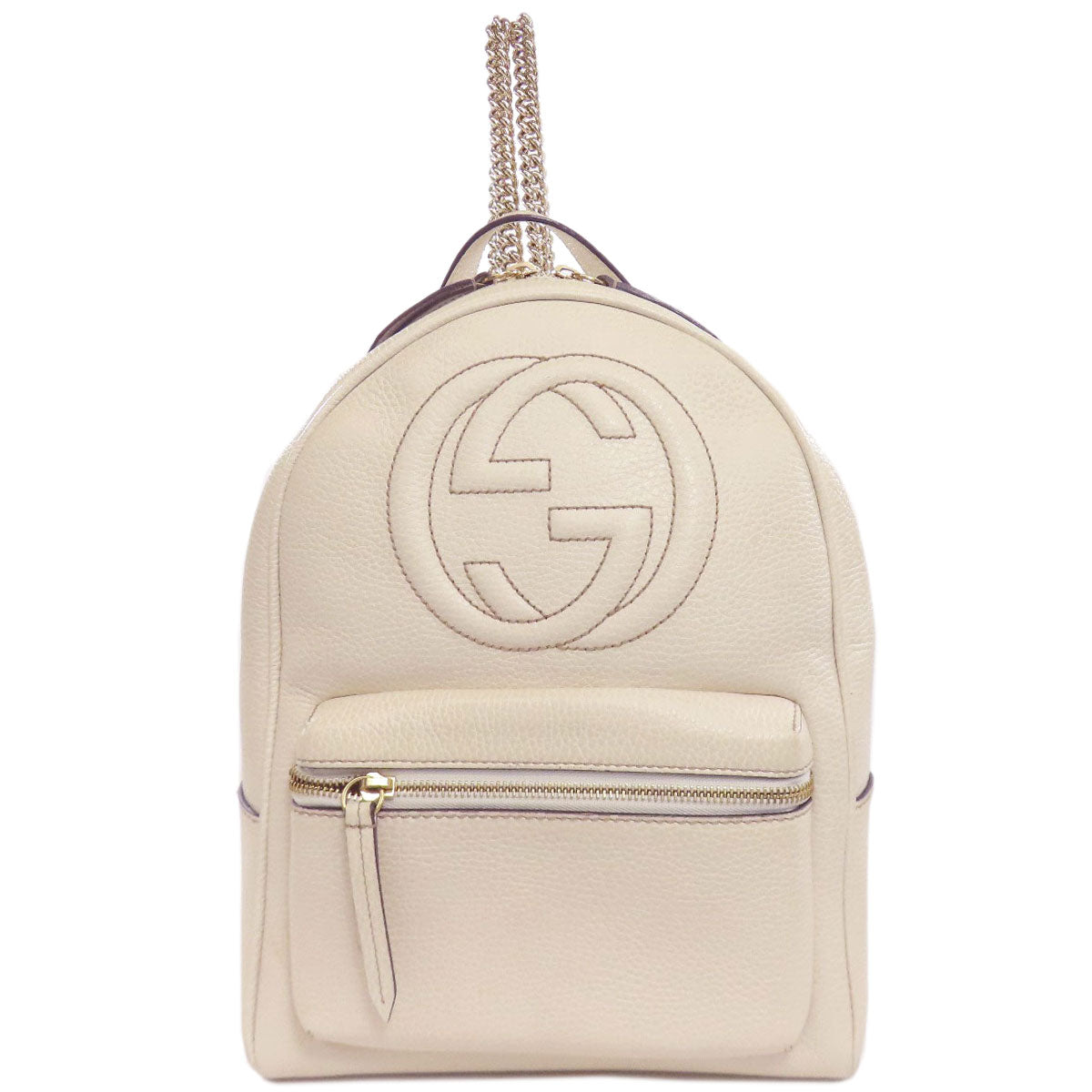 GUCCI Backpack 431570 leather white Soho
