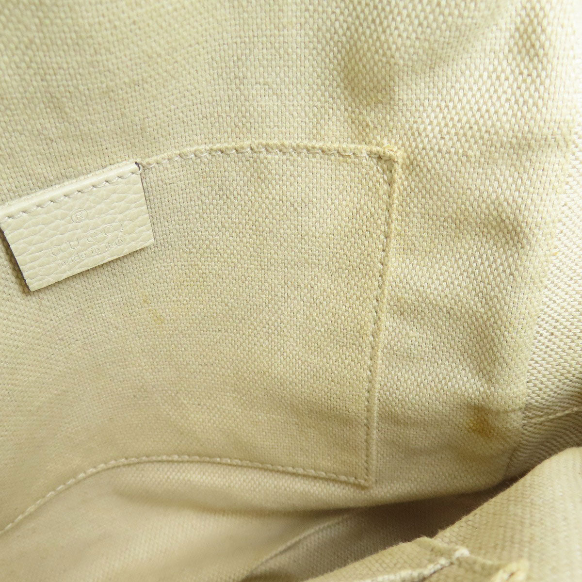 GUCCI Backpack 431570 leather white Soho