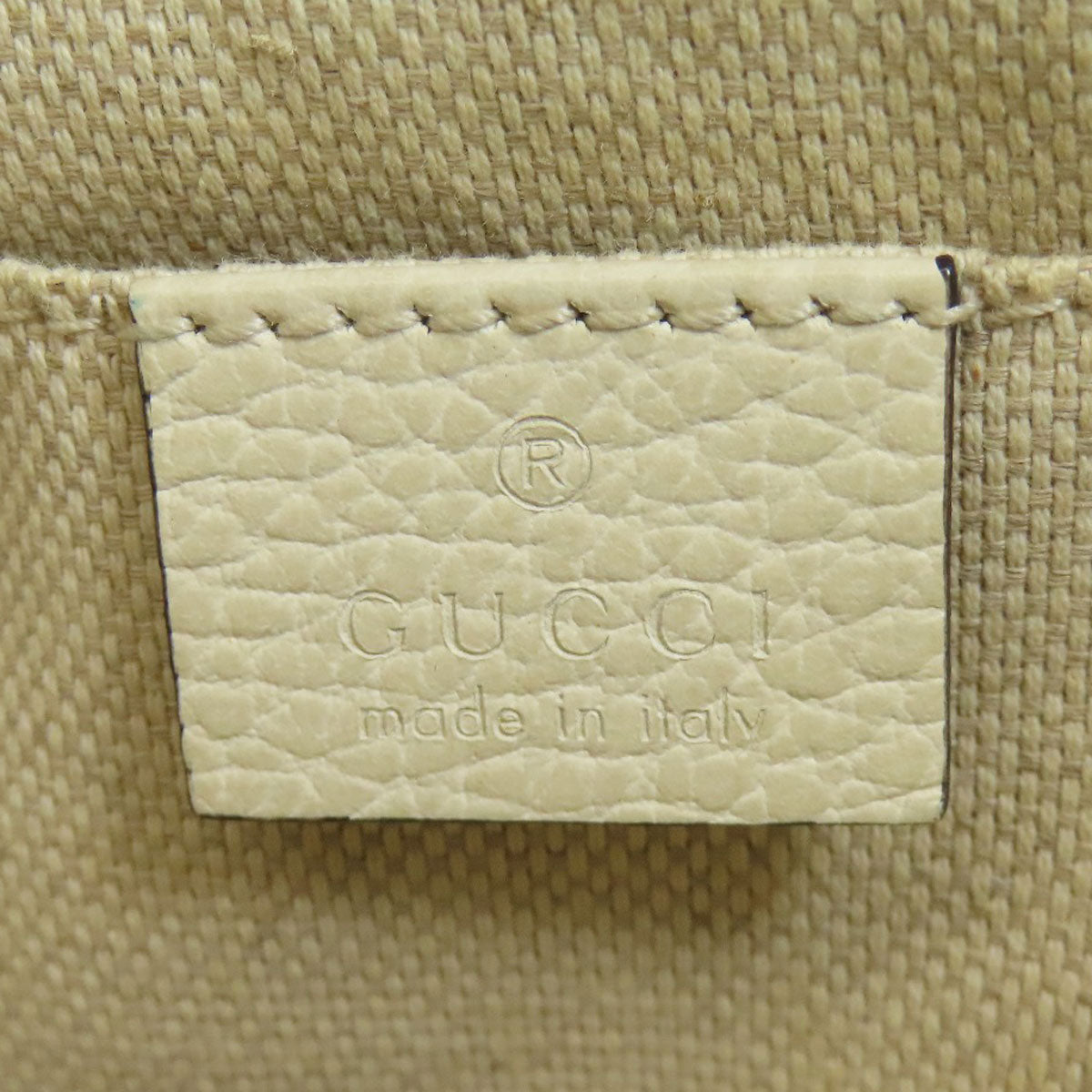 GUCCI Backpack 431570 leather white Soho