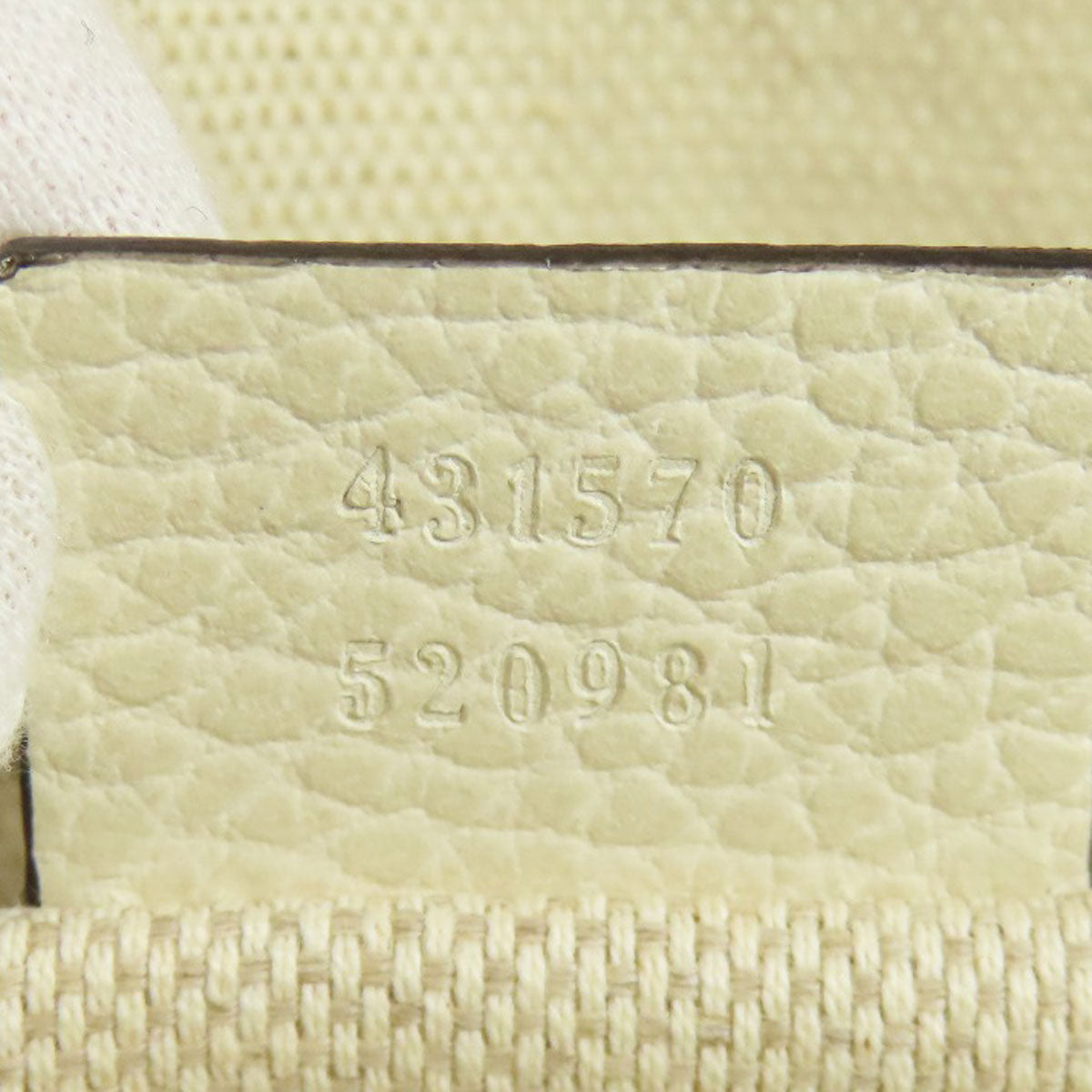 GUCCI Backpack 431570 leather white Soho