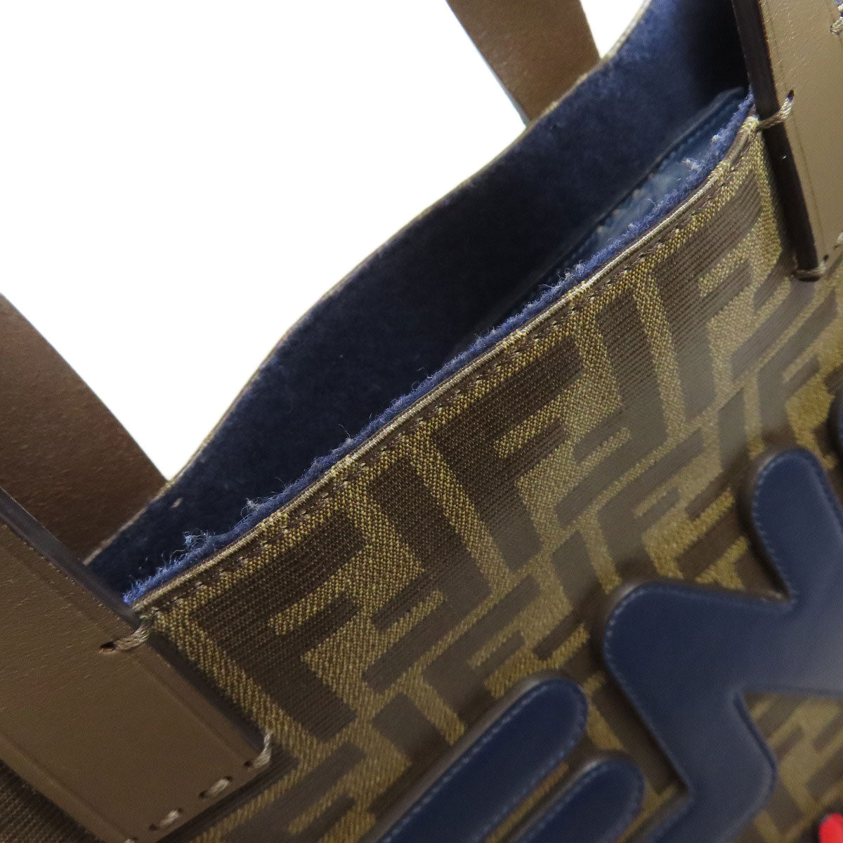 FENDI Tote Bag Coated canvas Brown Fila collaboration Zucca Pattern