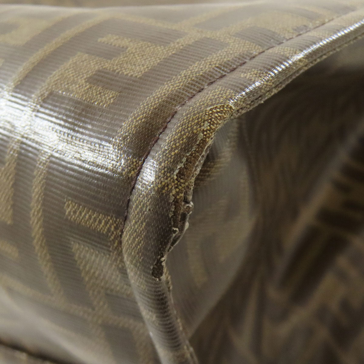 FENDI Tote Bag Coated canvas Brown Fila collaboration Zucca Pattern