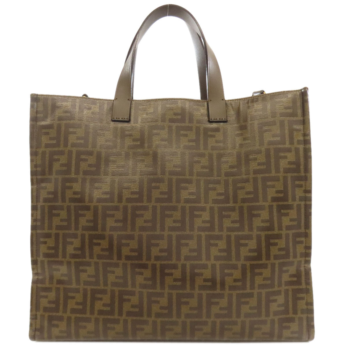 FENDI Tote Bag Coated canvas Brown Fila collaboration Zucca Pattern