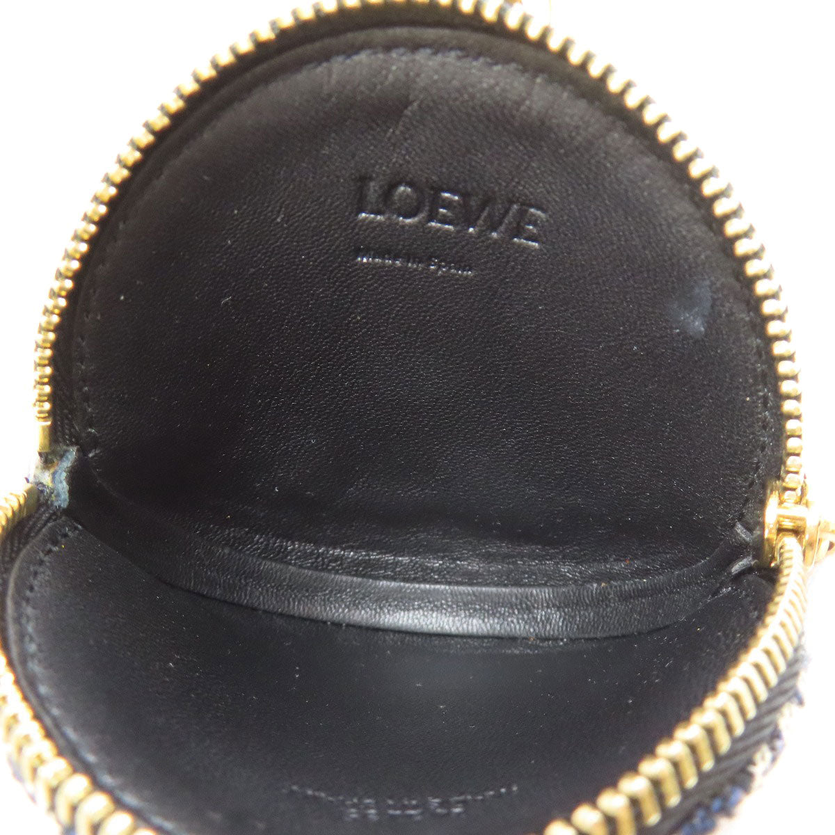 LOEWE Accessory pouch canvas Navy Cookie Charm Pouch Anagram