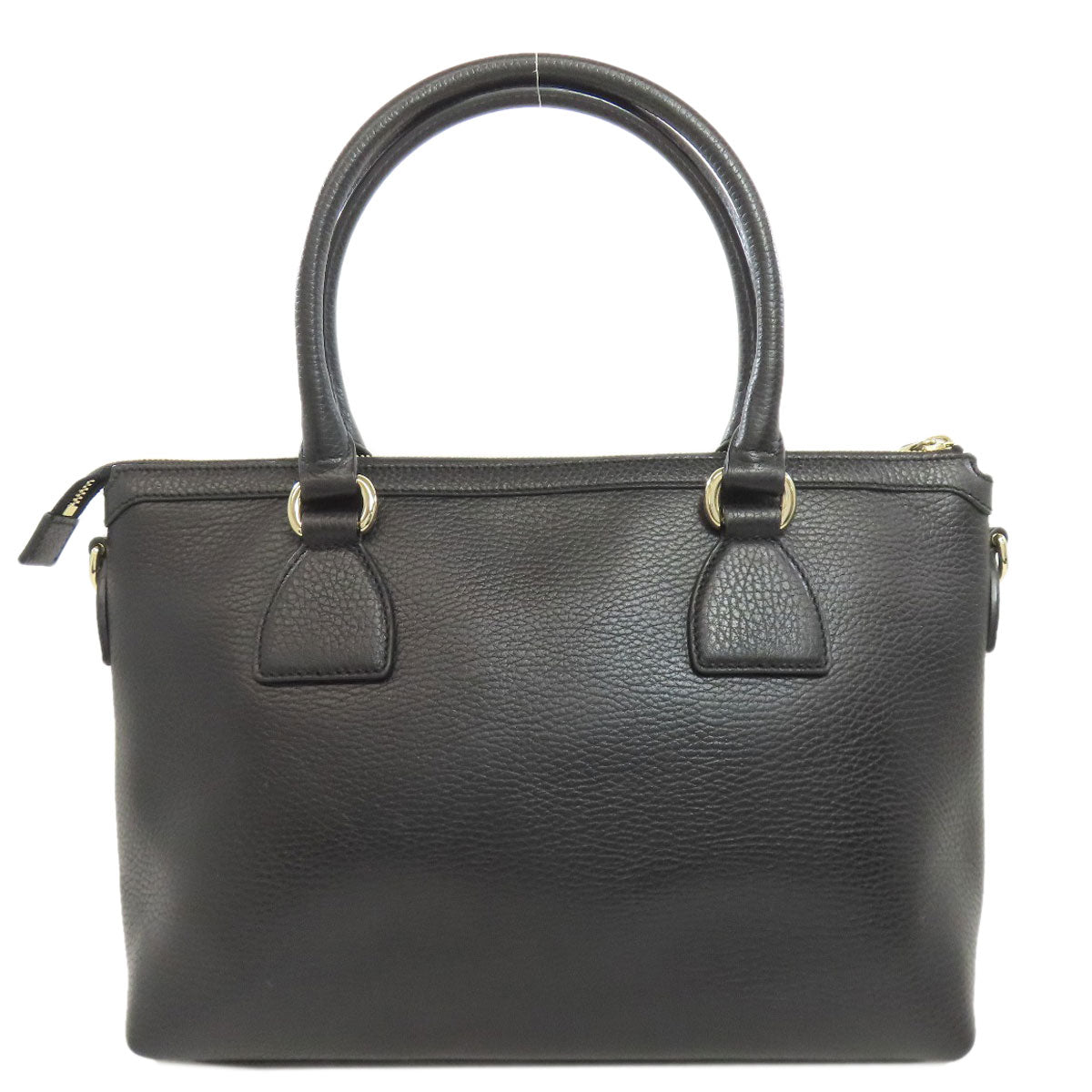 GUCCI Tote Bag 449659 leather black Interlocking G Outlet 2WAY