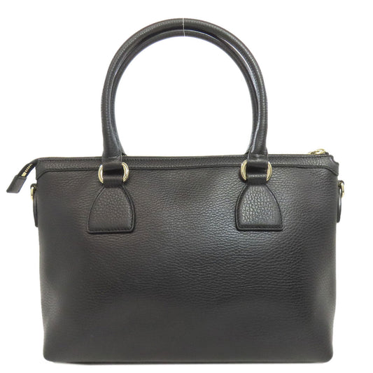 GUCCI Tote Bag 449659 leather black Interlocking G Outlet 2WAY