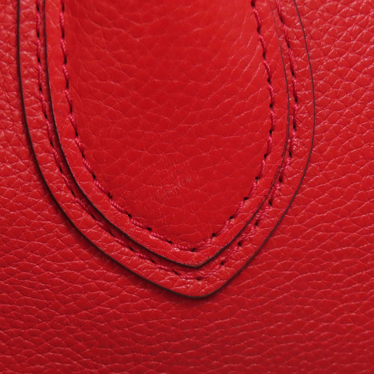 CELINE Handbag Calfskin Red Luggage mini