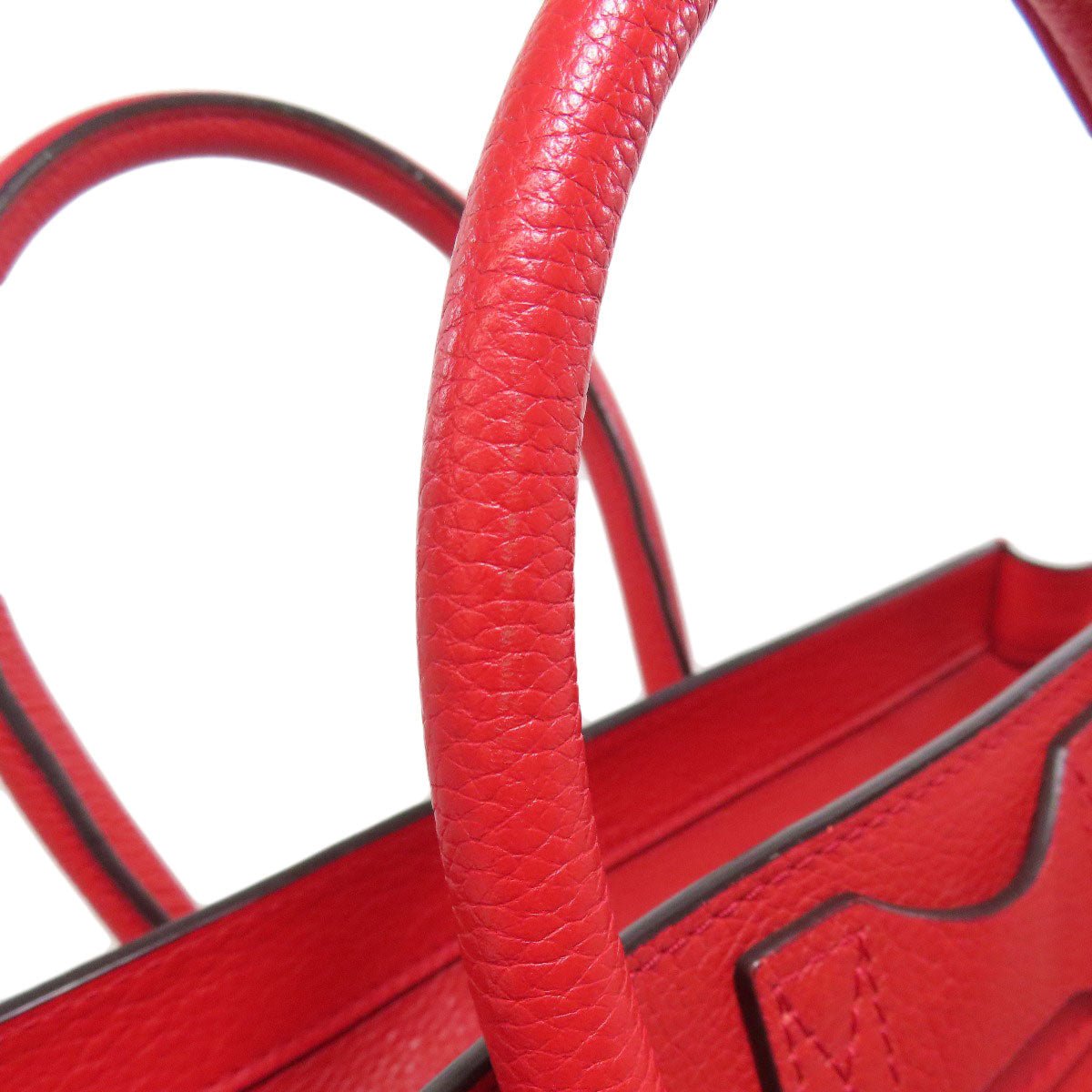 CELINE Handbag Calfskin Red Luggage mini