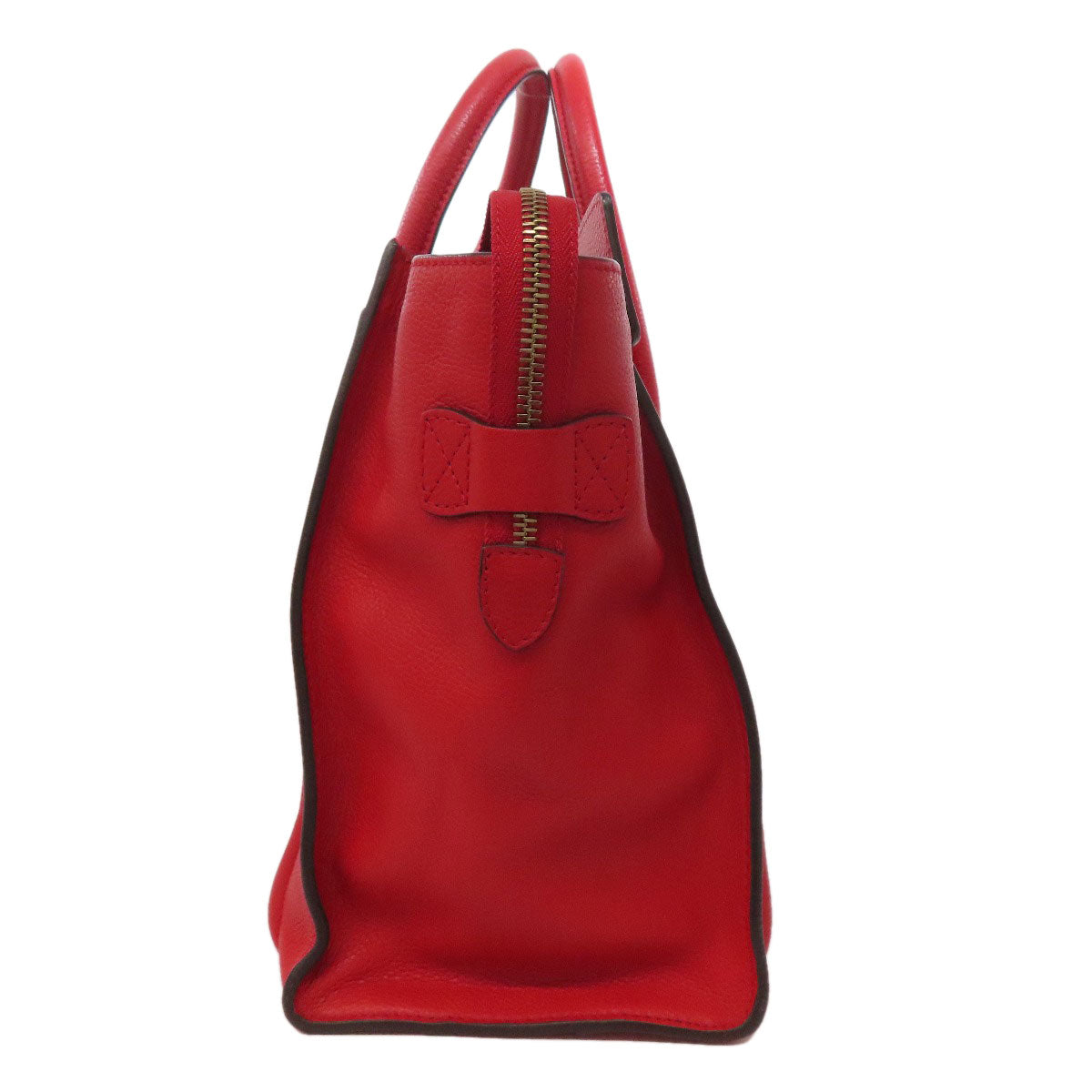 CELINE Handbag Calfskin Red Luggage mini