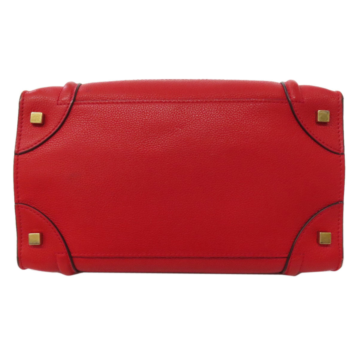 CELINE Handbag Calfskin Red Luggage mini
