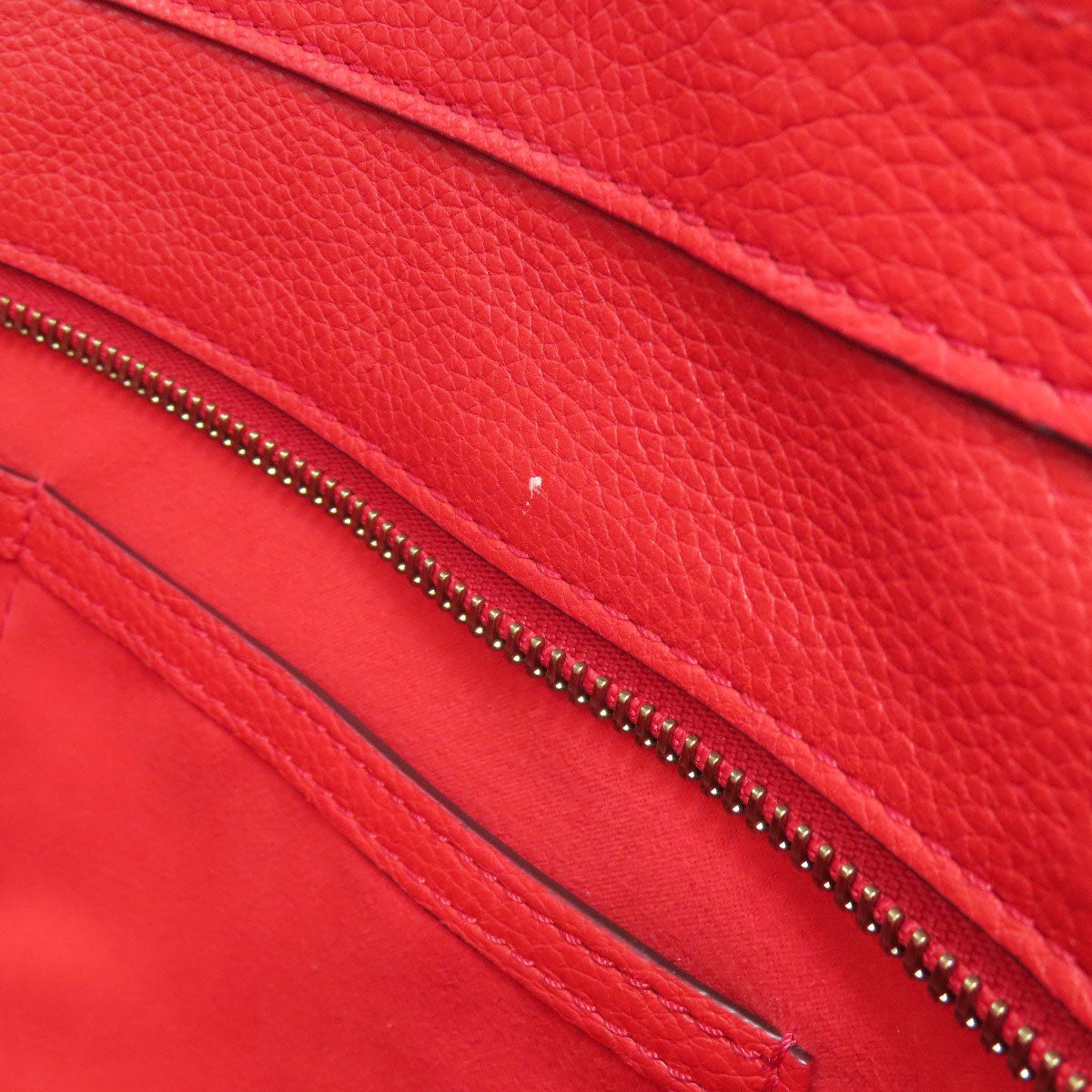 CELINE Handbag Calfskin Red Luggage mini