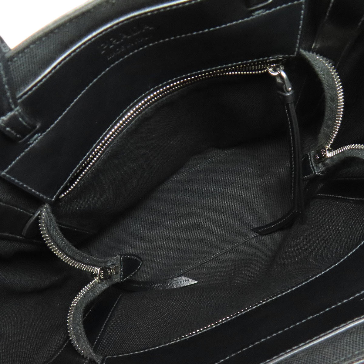 PRADA Handbag canvas Orange Ouverture 2WAY