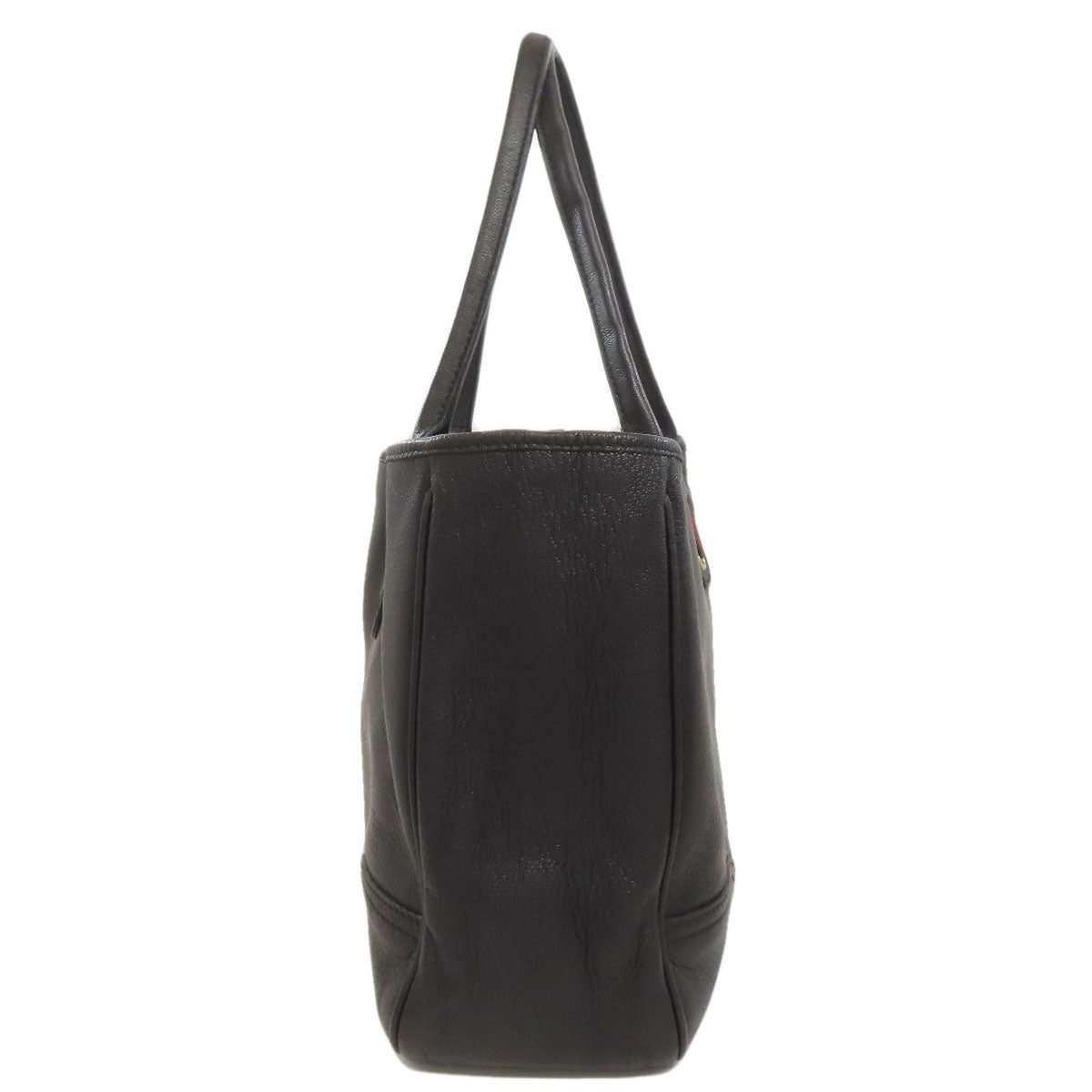 GUCCI Tote Bag 163805 leather black GG Princey Ribbon