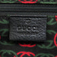 GUCCI Tote Bag 163805 leather black GG Princey Ribbon