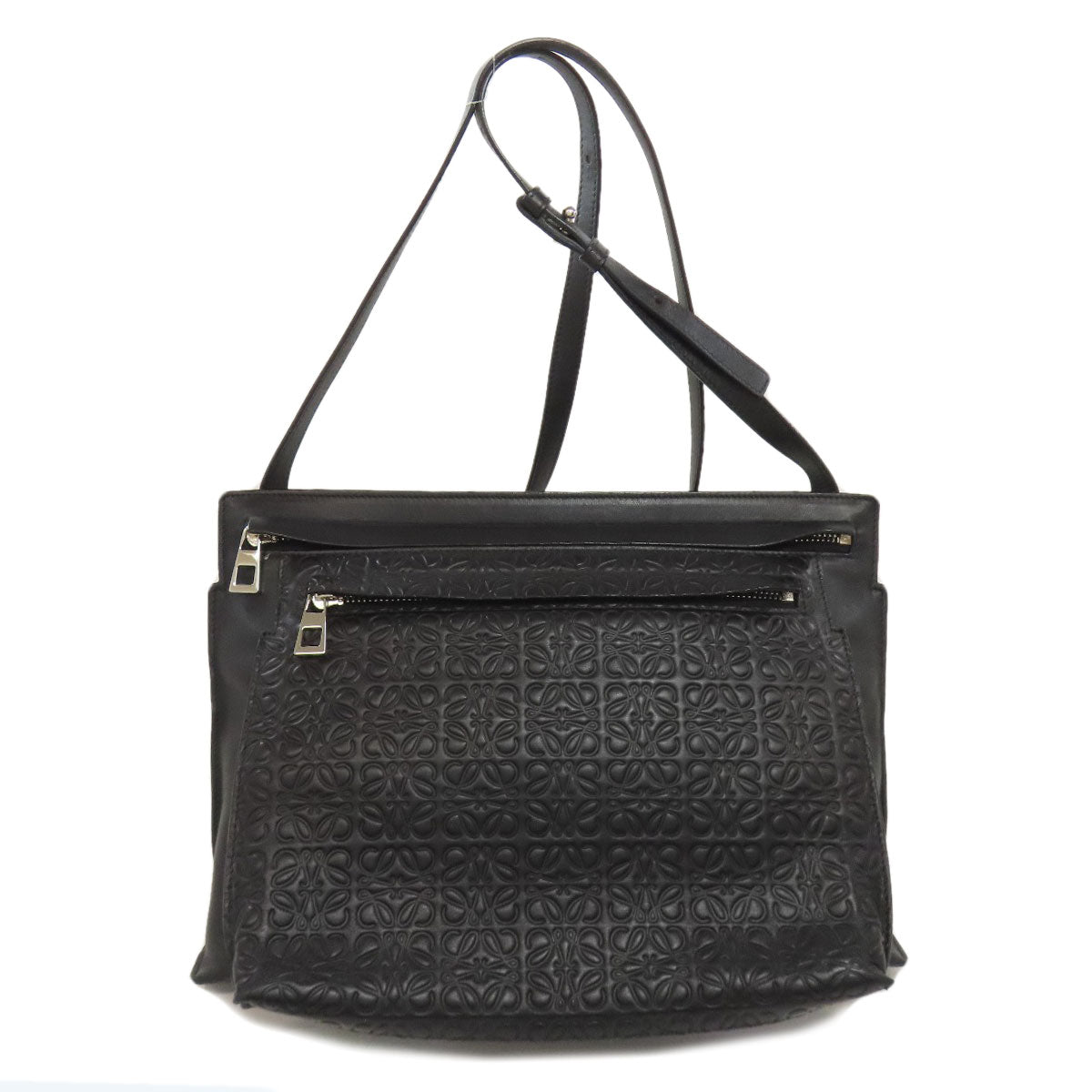 LOEWE Shoulder Bag leather black anagram