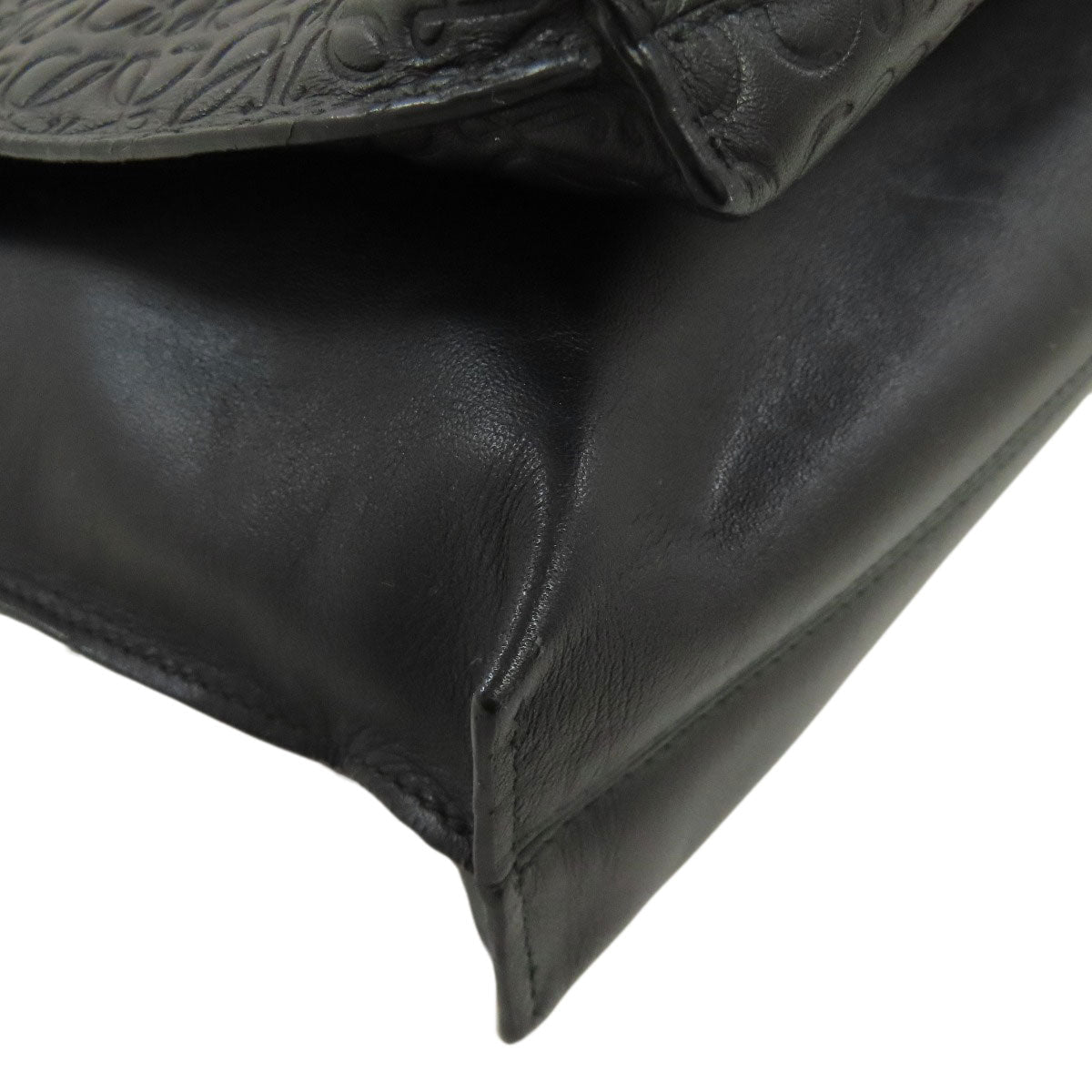 LOEWE Shoulder Bag leather black anagram