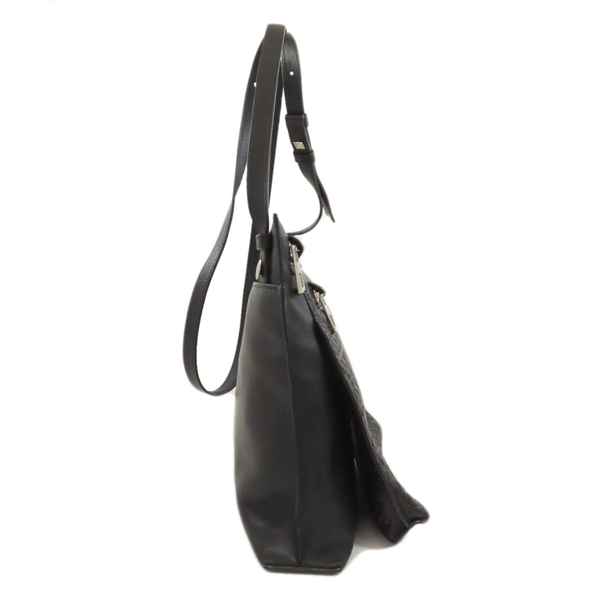 LOEWE Shoulder Bag leather black anagram