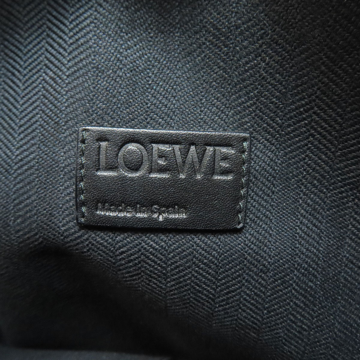LOEWE Shoulder Bag leather black anagram