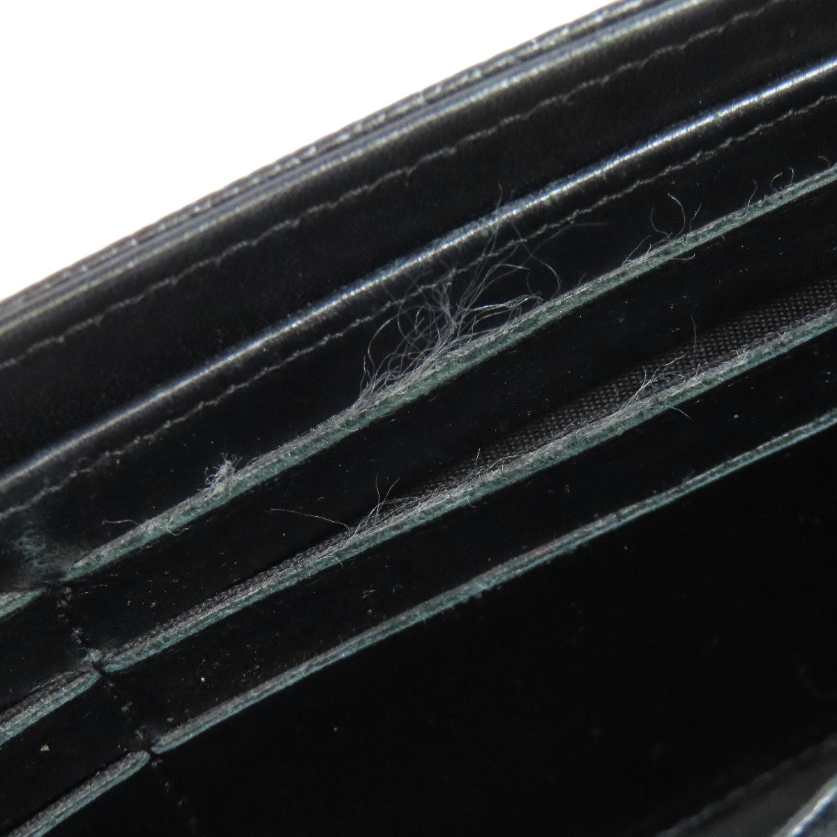 CHANEL Long Wallet Purse Grained Calfskin Skin black COCO Mark SilverMetal