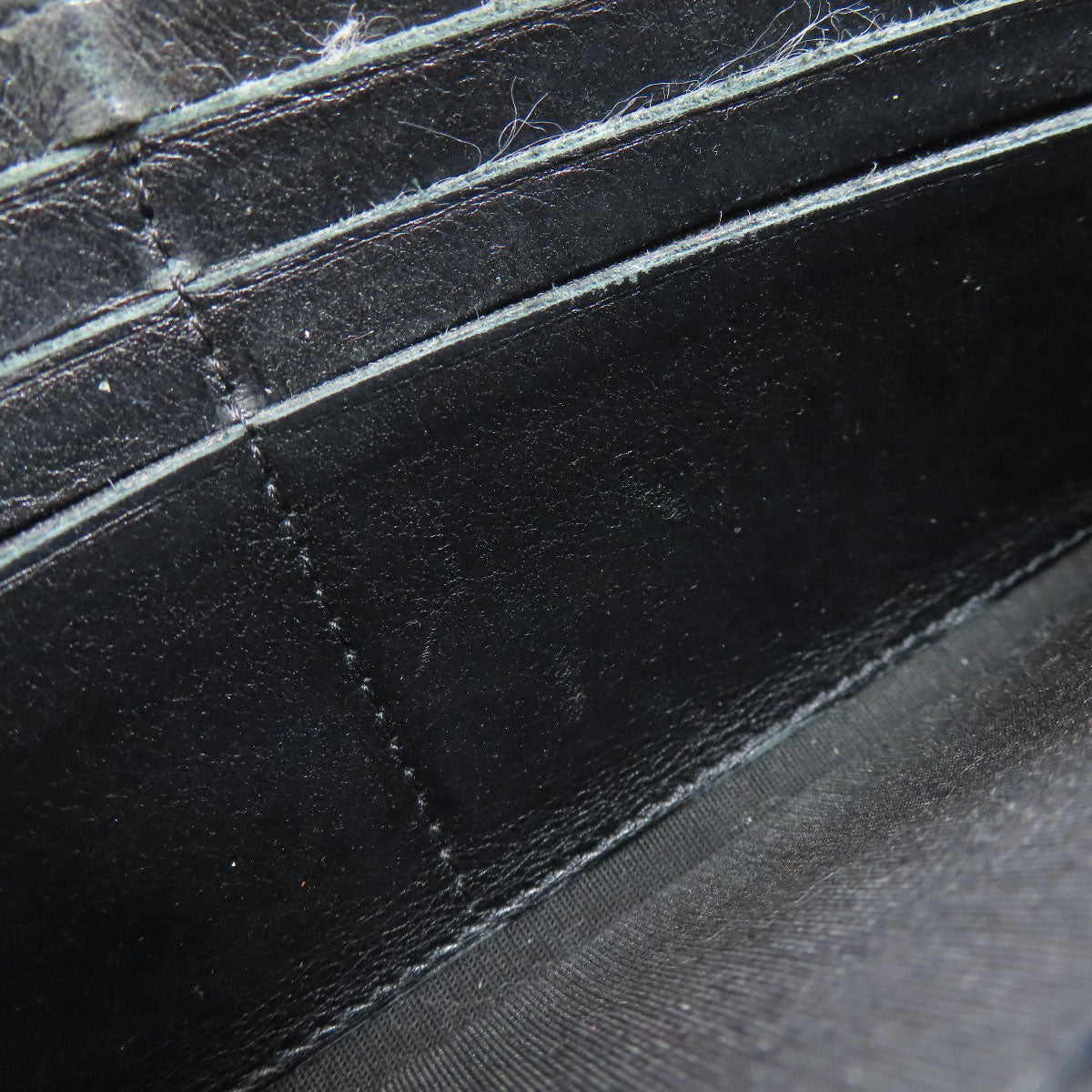 CHANEL Long Wallet Purse Grained Calfskin Skin black COCO Mark SilverMetal