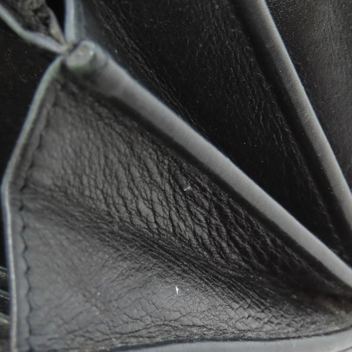 CHANEL Long Wallet Purse Grained Calfskin Skin black COCO Mark SilverMetal