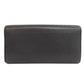 CHANEL Long Wallet Purse Grained Calfskin Skin black COCO Mark SilverMetal
