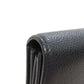 CHANEL Long Wallet Purse Grained Calfskin Skin black COCO Mark SilverMetal