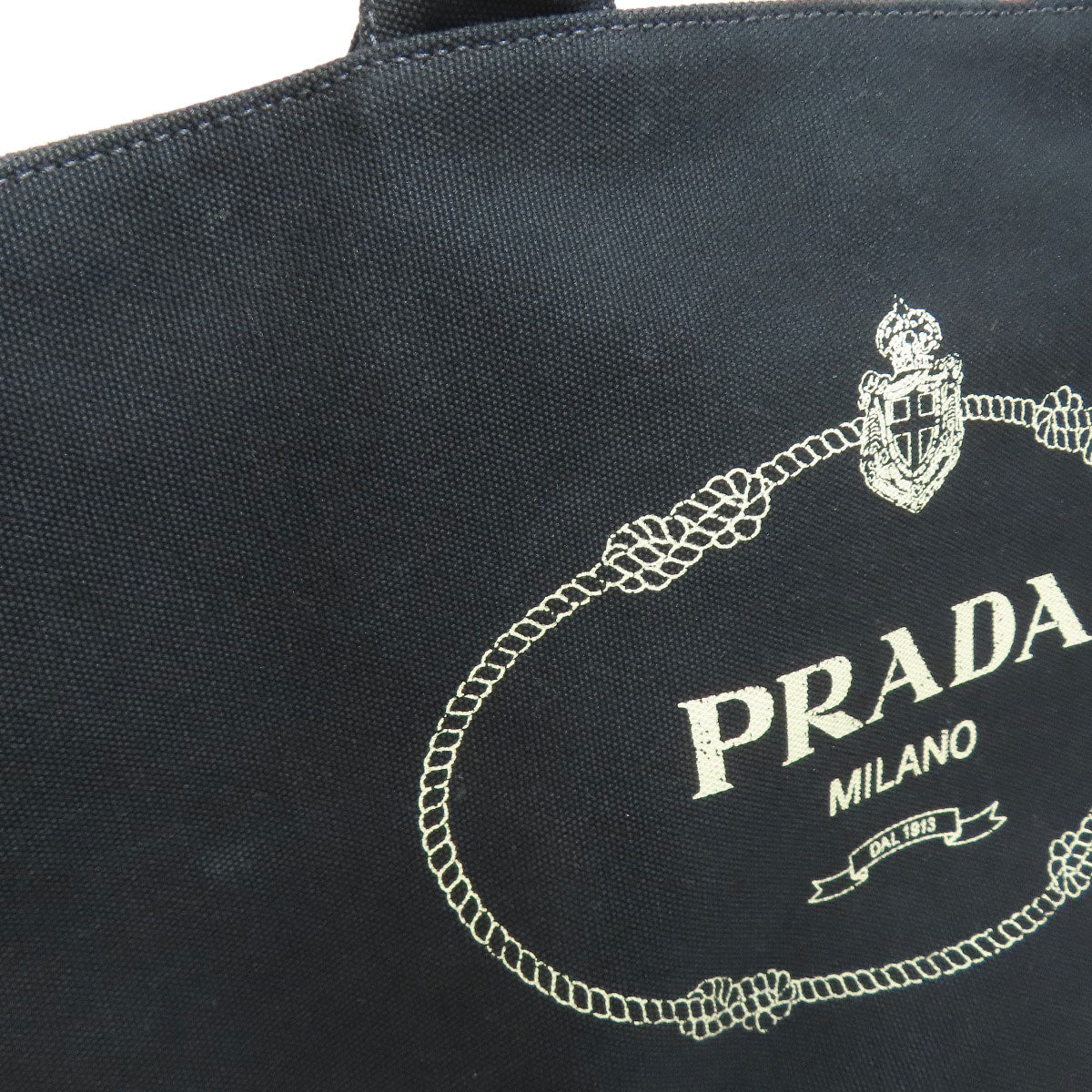 PRADA Tote Bag 1BG163 canvas black Canapa