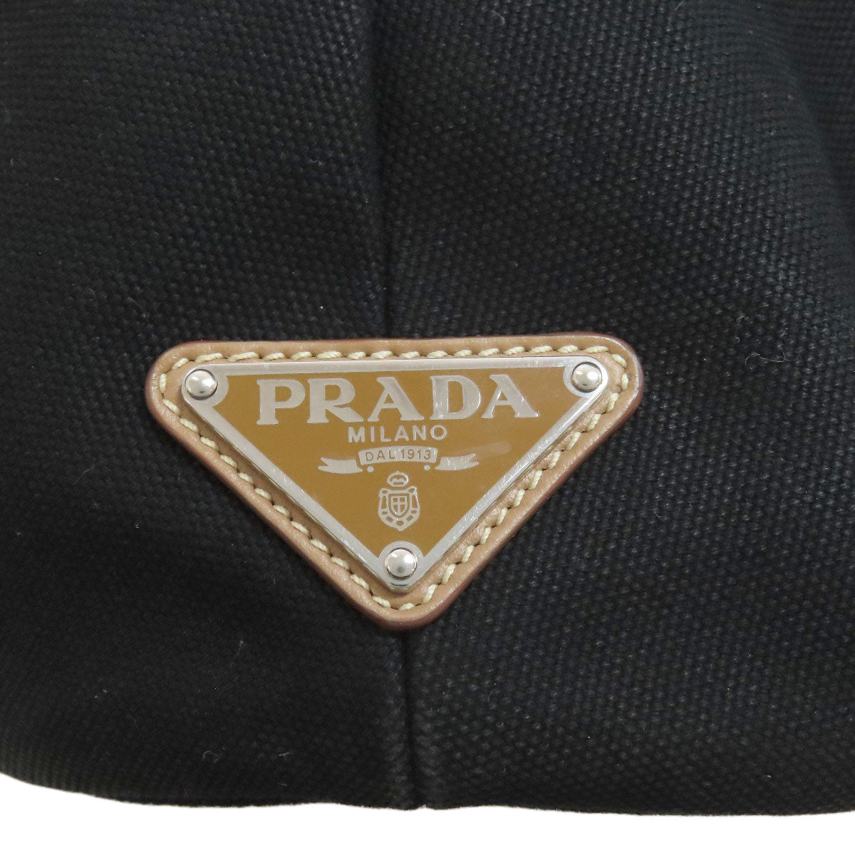 PRADA Tote Bag 1BG163 canvas black Canapa