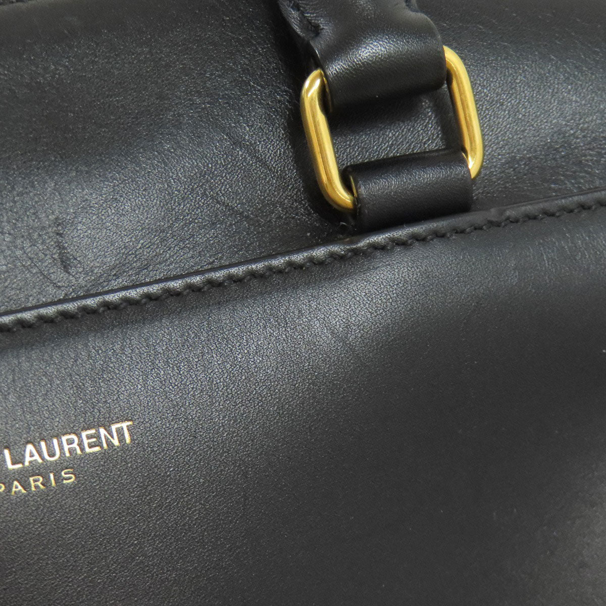 SAINT LAURENT Handbag leather black Baby duffel 2WAY